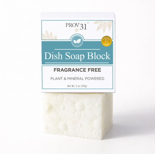 Prov 31  home dish soap block with a white background