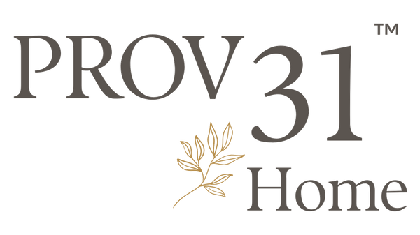 PROV 31 Home logo with a leaf design on a white background