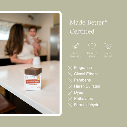 Natural Soap Morning Brew: Made Better Certified, eco-friendly, cruelty free, plant based