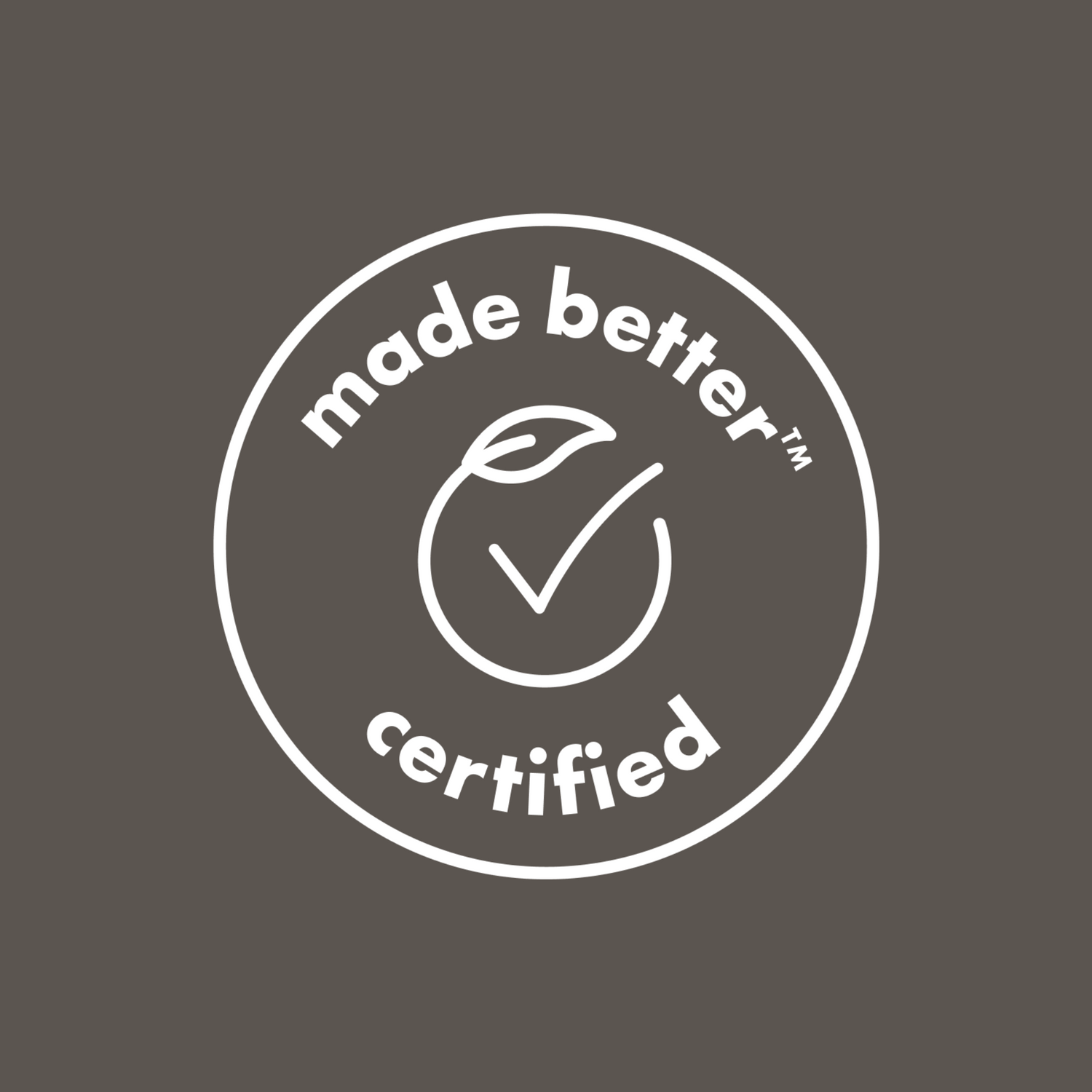 Made Better certified logo on a dark gray background
